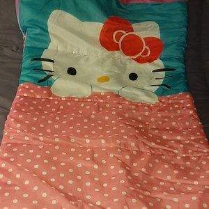 Hello Kitty sleeping bag, sleepover camping, 58 in length, 26.5 in width